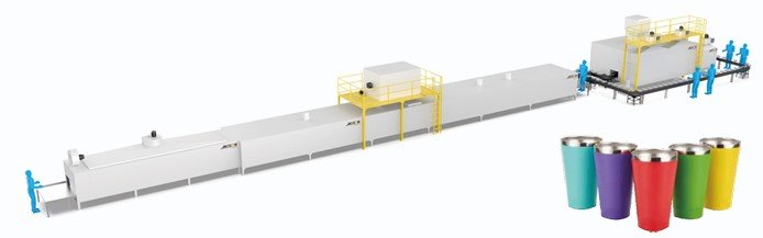 Auto Lacquer Painting / Powder Coating Line in Vacuum